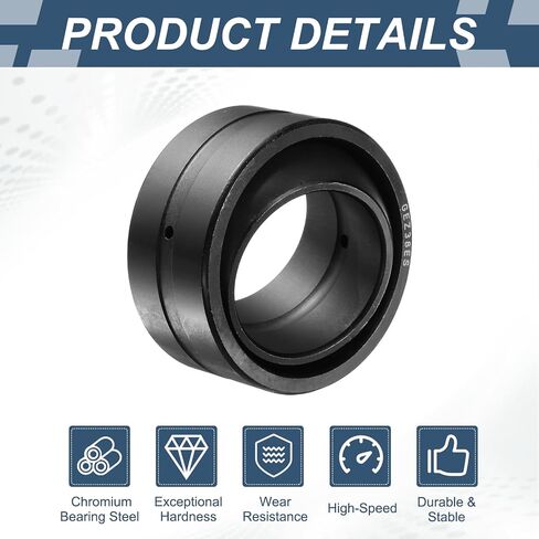 Uxcell GEZ38ES-2RS محامل كروية عادية 1-1/2" x 2-7/16" x 1-5/16" محامل فولاذية مشحمة مسبقًا محامل كروية عادية شعاعية محمل متأرجح منخفض الضوضاء in Kuwait