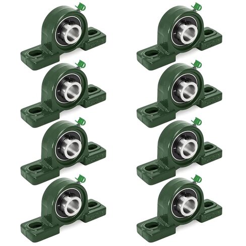 Hacaroa 8 Pack UCP204-12 Pillow Block Bearing, 3/4" Bore Pillow Block Mounted Ball Bearing, Chrome Steel Bearings, Soild Cast Iron Housing, Self Aligning in Saudi Arabia