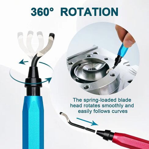 2 Pack Deburring Tool Set + 12 BS1010 Steel Blades, 3D Printing Deburring Tools, Suitable for Metal, Resin, Copper, Plastic, PVC Pipes, and 3D Printed Edge Deburring Reamers in Saudi Arabia