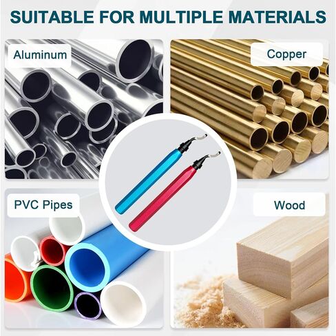 2 Pack Deburring Tool Set + 12 BS1010 Steel Blades, 3D Printing Deburring Tools, Suitable for Metal, Resin, Copper, Plastic, PVC Pipes, and 3D Printed Edge Deburring Reamers in Saudi Arabia