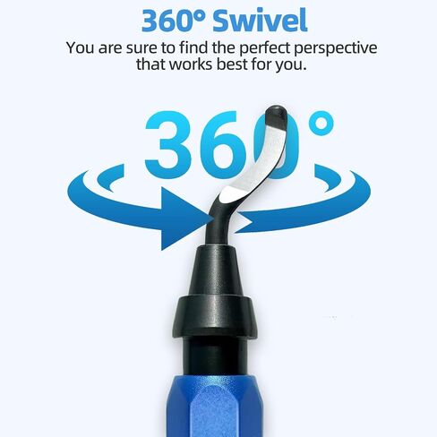 13-Piece Deburring Tool for 3D Printing, 12 M2 HSS Blades & Aluminum Handle, Professional Burr Remover for Metal, Resin, Copper and PVC Pipes - Blue in Saudi Arabia