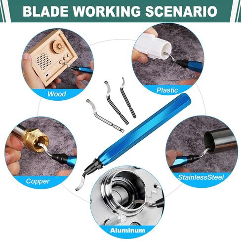 3D Print Deburring Tool Set with 11pc High Speed Steel Multipurpose Blades Removing Burr 5Pcs Needle File 1pc Micro Wire Cutter for 3D Printed Edges Metal Resin Copper Plastic PVC Pipes in Saudi Arabia
