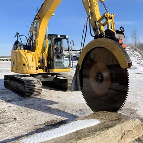 Anti-Deformation Hydraulic Rock Saw Excavator Attachment, High Toughness Hydraulic Stone Saw for Reinforced Concrete Cutting and Hard Rock Tunneling Channeling Grooving in Saudi Arabia