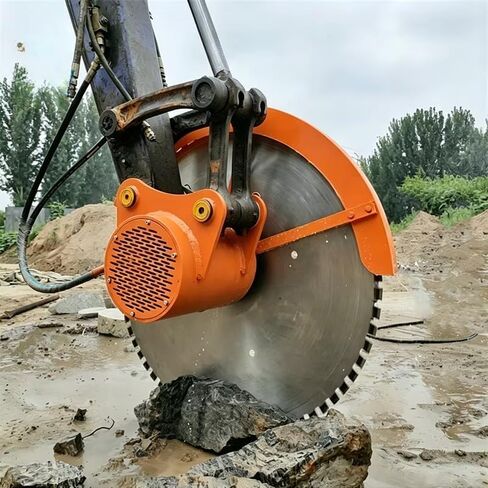 High Stability Hydraulic Rock Saw Excavator Attachment, Premium Hydraulic Rock Saw for Hard Foundation Slotting and Large-Scale Stone Cutting Projects in Saudi Arabia