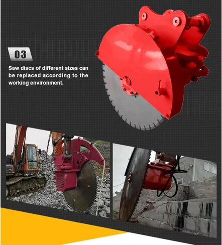 High Stability Hydraulic Rock Saw Excavator Attachment, Premium Hydraulic Rock Saw for Hard Foundation Slotting and Large-Scale Stone Cutting Projects in Saudi Arabia