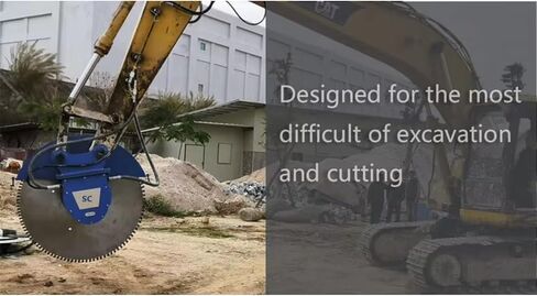 Customizable Hydraulic Rock Saw, Adaptive Hydraulic Stone Rock Saw Excavator Attachment for Difficult Working Condition Stone Cutting and Concrete Demolition in Saudi Arabia