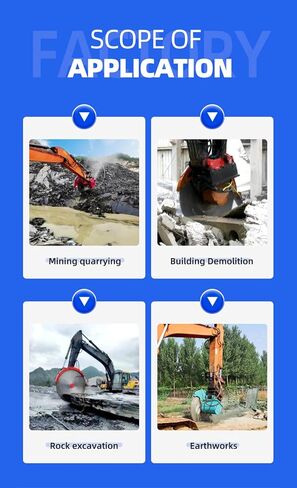 Bidirectional Protection Hydraulic Rock Saw, Deformation Resistant Hydraulic Rock Saw Excavator Attachment for Hard Concrete Demolition and Mining Stone Extraction in Saudi Arabia