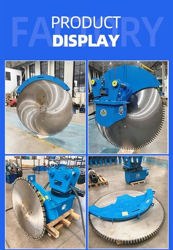 Thick Blade Hydraulic Rock Saw, Wear Resistant Hydraulic Rock Saw Excavator Attachment for Hard Concrete Breaking and Mining Limestone Extraction Works in Saudi Arabia