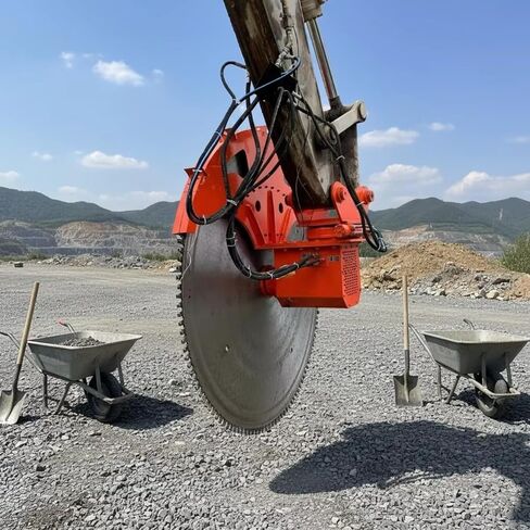 Excavator Attachment Hydraulic Rock Saw, Flexible Operation Hydraulic Rock Saw for Forestry Wood Cutting and Marble Granite Construction Projects in Saudi Arabia