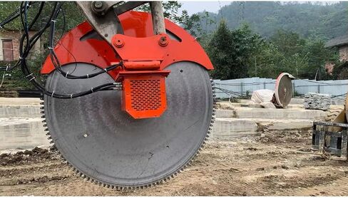 Excavator Attachment Hydraulic Rock Saw, Flexible Operation Hydraulic Rock Saw for Forestry Wood Cutting and Marble Granite Construction Projects in Saudi Arabia