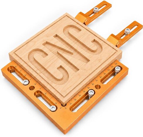 Fuzqq CNC Positioning Side Clamps, Aluminum Low Profile Vise for CNC Router Machines, T-Slot & Perforated Tables Compatible, Repeatable Positioning for Milling, Engraving & Woodworking in Saudi Arabia