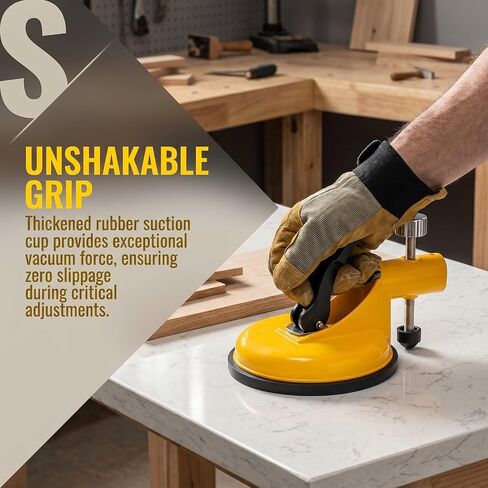 Upgraded Floor Gap Fixer Tool, Adjustable Seam Alignment Clamp with Vacuum Suction Cups, Heavy-Duty Countertop Leveling Tool for Floor Installation, Tile Gap Repair in Saudi Arabia