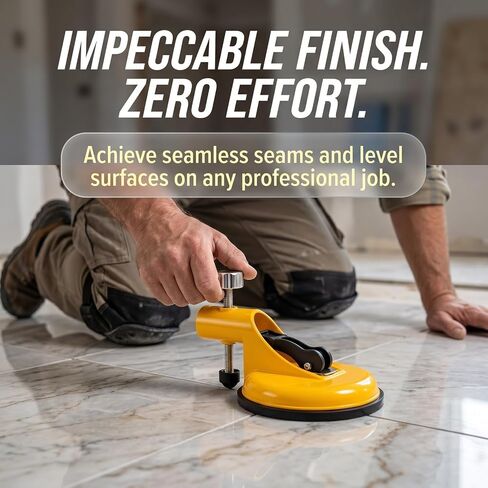 Upgraded Floor Gap Fixer Tool, Adjustable Seam Alignment Clamp with Vacuum Suction Cups, Heavy-Duty Countertop Leveling Tool for Floor Installation, Tile Gap Repair in Saudi Arabia