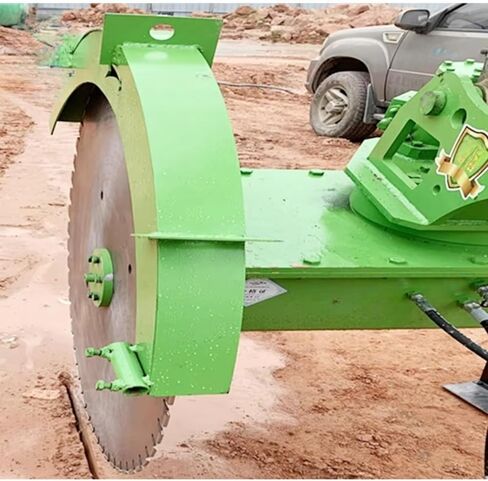 Safety Upgrade Hydraulic Rock Saw with High Elastic Blade, Low Splash Hydraulic Rock Saw Excavator Attachment for Controlled Structure Demolition and Stone Precision Cutting in Saudi Arabia