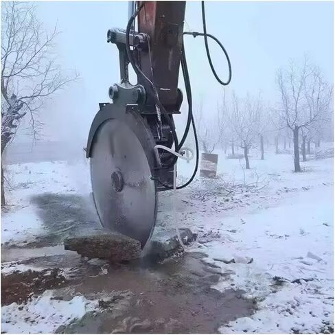 Mobile Hydraulic Rock Saw, Convenient Operation Hydraulic Stone Saw Excavator Attachment for Outdoor Road Construction and Wild Rock Cutting Projects in Saudi Arabia