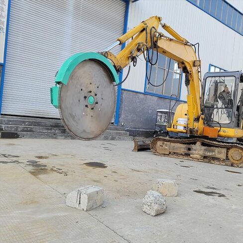 Mobile Hydraulic Rock Saw, Convenient Operation Hydraulic Stone Saw Excavator Attachment for Outdoor Road Construction and Wild Rock Cutting Projects in Saudi Arabia