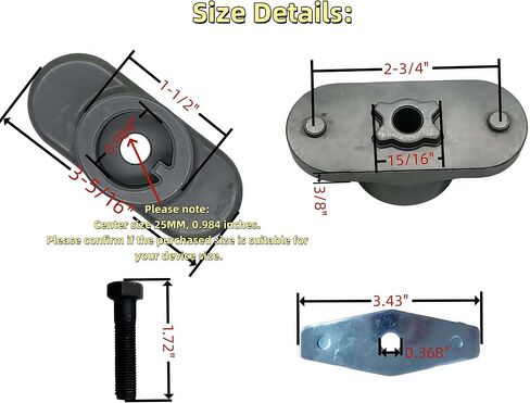 fascinatte 748-0376E Lawn Mower Blade Adapter Kit for MTD Murray | Troy-Bilt, Yard Machine, Yardman, Bolens Push Walk-Behind Mower 748-0376 748-0376A 748-0376B 748-0376C (Diameter of 25mm) in Saudi Arabia