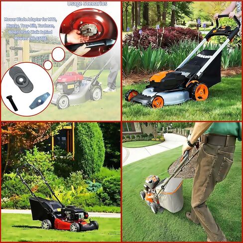 fascinatte 748-0376E Lawn Mower Blade Adapter Kit for MTD Murray | Troy-Bilt, Yard Machine, Yardman, Bolens Push Walk-Behind Mower 748-0376 748-0376A 748-0376B 748-0376C (Diameter of 25mm) in Saudi Arabia