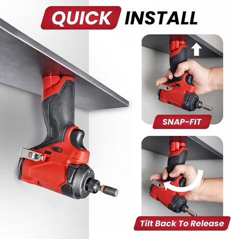 6 Pack Tool Holder for Milwaukee M12/12v Cordless Tools - Snap Fit Tool Organizer for Milwaukee Drill Holder & Wall Mount for Milwaukee Tool Holder with 12 Screws - Easy to Install, Screw in & Lock in Saudi Arabia