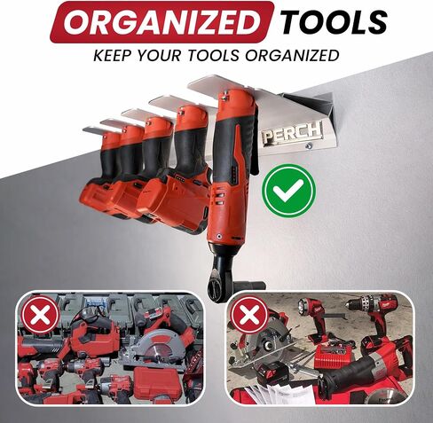 6 Pack Tool Holder for Milwaukee M12/12v Cordless Tools - Snap Fit Tool Organizer for Milwaukee Drill Holder & Wall Mount for Milwaukee Tool Holder with 12 Screws - Easy to Install, Screw in & Lock in Saudi Arabia