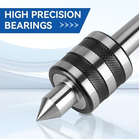 MT2 Live Tailstock Center for Wood Lathes, 0.01mm Precision Wood Lathe MT2 Centers Set Heavy Duty Rotary Live Revolving Milling Center Taper Metal Worklathe Tool for Wood and Metal Lathe CNC Work in Saudi Arabia