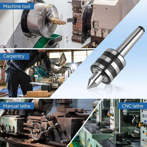 MT2 Live Tailstock Center for Wood Lathes, 0.01mm Precision Wood Lathe MT2 Centers Set Heavy Duty Rotary Live Revolving Milling Center Taper Metal Worklathe Tool for Wood and Metal Lathe CNC Work in Saudi Arabia