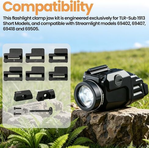 TLR 69322 Clamp Jaw Kit for Streamlight TLR-7 Sub 1913 Short Rail - Replacement Clamp Assembly for TLR-7, TLR-8 Sub, Fits Models 69402, 69407, 69418, 69505, Black in Saudi Arabia