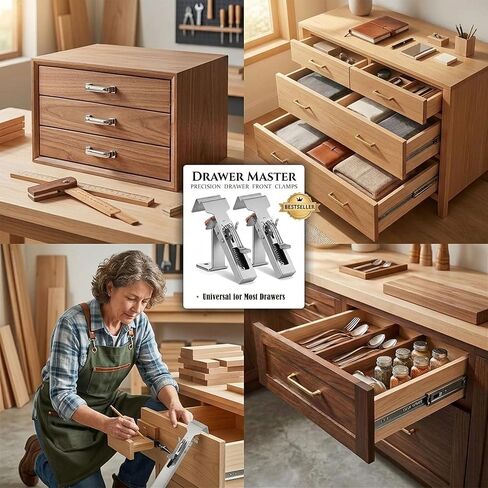 GardenPal 2 Pack Drawer Front Installation Clamps, Assemble Drawers/Cabinets Quicker, Adjustable Fixing Clips, Labor-Saving Tool to Assemble Cabinet Drawer Fronts, Adjustable Width 21 mm - 50mm in Saudi Arabia