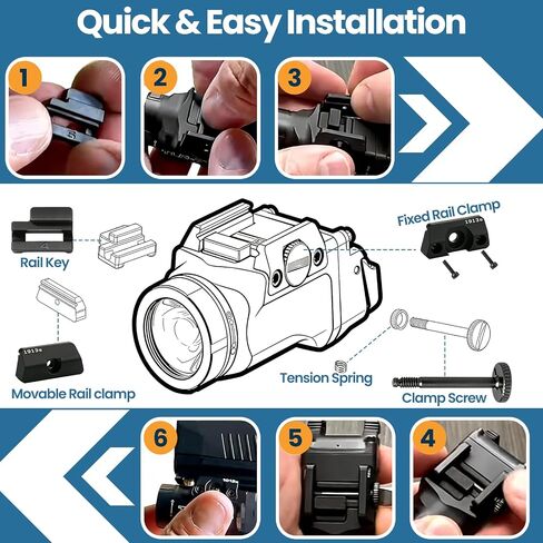 69322 Flashlight Clamp Jaw Kit for Streamlight TLR-7 sub and TLR-8 sub (1913 Short Models Only), Clamp Assembly Replacement for Streamlight 69402 69407 69418 69505, Black in Saudi Arabia