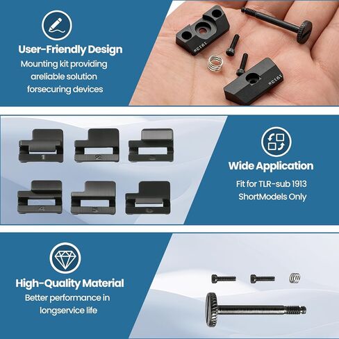 69322 Flashlight Clamp Jaw Kit for Streamlight TLR-7 sub and TLR-8 sub (1913 Short Models Only), Clamp Assembly Replacement for Streamlight 69402 69407 69418 69505, Black in Saudi Arabia