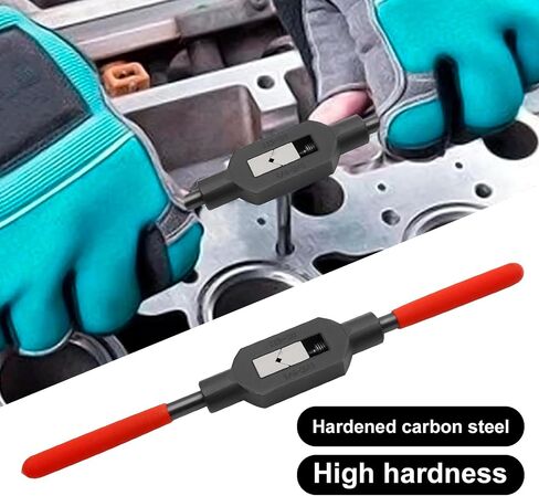 1/4 "-3/4" مقبض مفتاح الصنبور قابل للتعديل M5-M20 حامل الصنبور الخيطي أداة التنصت اليدوية لإصلاح الميكانيكي بمقبض بلاستيكي مغموس in Kuwait