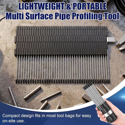 Yookeer Multi Surface Pipe Profiling Tool, 0-3" Pipe Cutting Template Multi Functional Shape Duplicator, Lightweight and Wear-Resistant Curve Fitting Tool for Tiles Floors DIY Pro Plumbing in Kuwait
