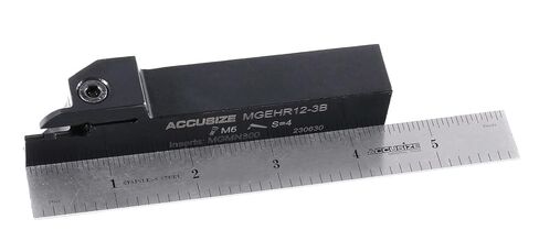 Accusize Industrial Tools 3/4" x 3/4" Cut-Off Holder, Parting Tool, Mgehr12-3b of 2387-2006 with 10 Carbide Inserts for Cutting Aluminum in Saudi Arabia