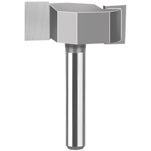CNC Spoilboard Surfacing Router Bit, 3-Wing T-Shaped Woodworking Slotting Cutter, 1/2 in Shank Alloy Milling Tool, 2.4 in Diameter Tungsten Steel Planing Bit for Slab Flattening in Kuwait