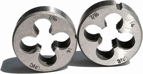 2PCS 9Sicr alloy steel made UNC 7/16"-14-40 TPI manual dies for hand threading metal workpieces(-40) in Saudi Arabia