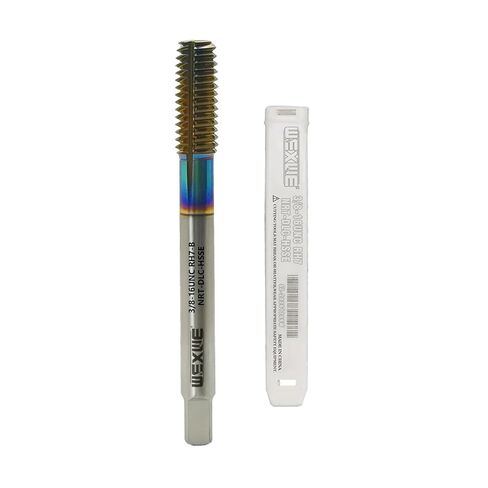 أدوات تشكيل الخيوط الصنابير 1/4-20UNC RH7 طلاء DLC للتنصت على المعادن الفولاذية، لا تحتوي على رقائق، عمر أطول للتنصت، كوبالت فولاذي عالي السرعة (HSSCo)، ساق مستديرة بنهاية مربعة، تحمل RH7 (قطعة واحدة) in Kuwait