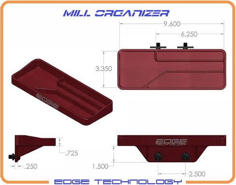 29-000 Mill Organizer – Compact Workspace Tray for Calipers, End Mills and Drill Bits, Fits Bridgeport style Milling machines in Kuwait