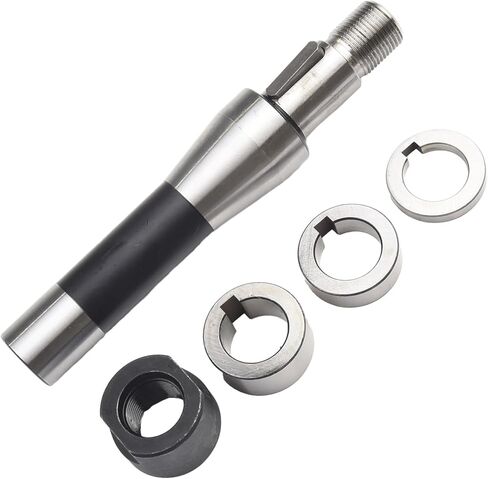 R8 Shank Milling Compatible with for ARBOR for 22mm Gear Cutter, Face Mill & Slitting Saw, 7/16-20 Drawbar Thread, Black Oxide Tool Holder for Lathe Machine, Length 189mm, Easy Installation in Kuwait
