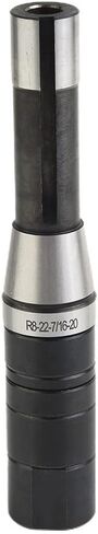 R8 Shank Milling Compatible with for ARBOR for 22mm Gear Cutter, Face Mill & Slitting Saw, 7/16-20 Drawbar Thread, Black Oxide Tool Holder for Lathe Machine, Length 189mm, Easy Installation in Kuwait