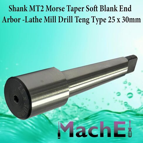 MachEl MT2 Morse Taper Shank - شجرة نهاية فارغة ناعمة للمخرطة والمطحنة والحفر (نوع تنغ 25 × 30 مم) in Kuwait