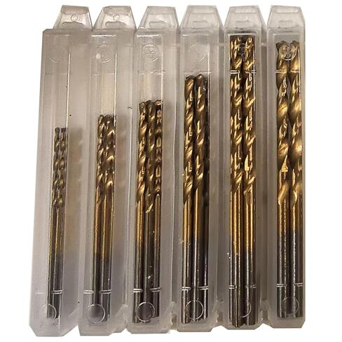 30pc Micro Drill Bits Set, 0.6-3.2mm Small Pin Vise Hand Drill, Titanium Coated HSS Mini Bits for Resin Beads Jewelry Making Wood DIY - Precision Hole Drilling in Kuwait