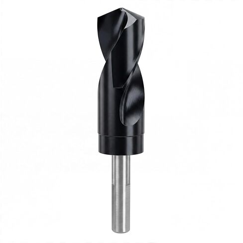 1-1/4 Inch Reduced Shank Drill Bit, 1/2" 3-Flat Shank, M35 Cobalt with TiAlN Coating, Drill Bit for Steel, Iron, Wood, Plastic (1-1/4" x 6" TRS) in Kuwait