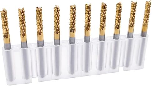 Carbide End Mill 1 Piece PCB Corn Milling Cutter Set 0.6-3.175mm 3. Shank Engraving Bit Tool(3.175x1) in Kuwait