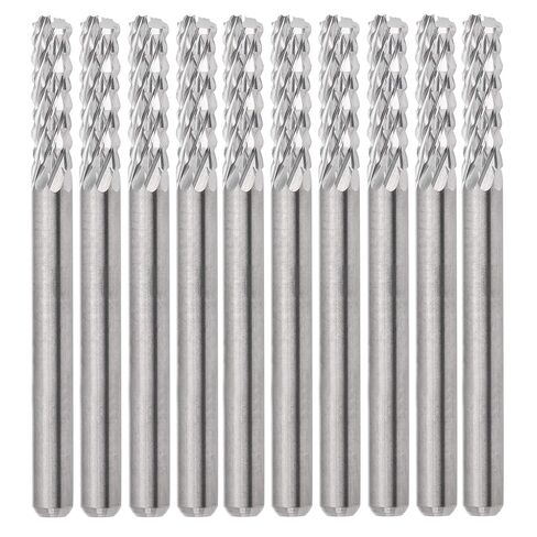 10pcs Milling Cutter Tungsten Steel High Hardness Cutting Tool PCB Steel Plates Ergonomic in Kuwait