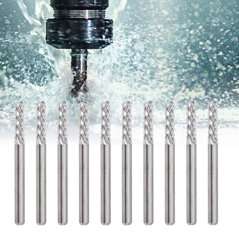 10pcs Milling Cutter Tungsten Steel High Hardness Cutting Tool PCB Steel Plates Ergonomic in Kuwait