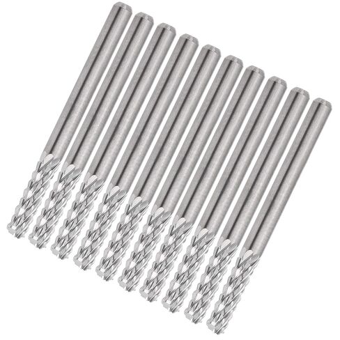 10pcs Milling Cutter Tungsten Steel High Hardness Cutting Tool PCB Steel Plates Ergonomic in Kuwait