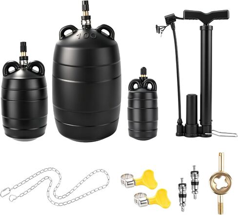Inflatable Pipe Plug Kit with Foot Pump, 2", 3" & 4" Sewer Test Balls for Drain Pipe Testing, Leak Detection, Pressure Testing and Plumbing Repair in Kuwait