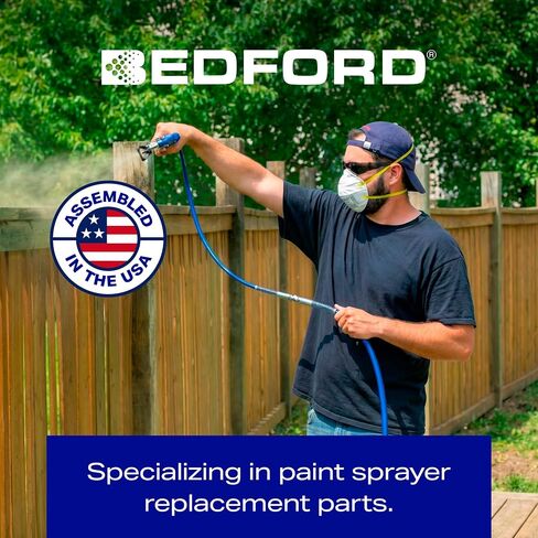 Bedford Precision 12-306 Hose Barb Fitting 1/4" to 3/8" NPS Female Thread, Air Paint Spray Gun Connector, Fluid Transfer Adapter, Industrial Hose Coupling for Spray Equipment, Assembled in USA in Kuwait