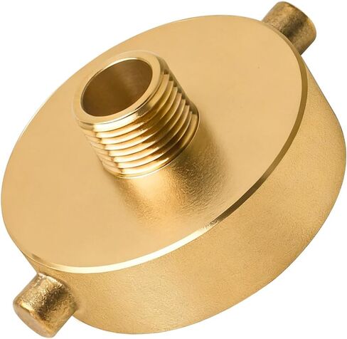 2-1/2" NST (NH) Female x 3/4" GHT Male Brass Fire Hydrant Adapter with Pin Lug Connector, Replacement for Garden Fire Equipment Hoses & Pipes in Kuwait