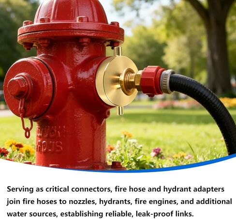 2-1/2" NST (NH) Female x 3/4" GHT Male Brass Fire Hydrant Adapter with Pin Lug Connector, Replacement for Garden Fire Equipment Hoses & Pipes in Kuwait